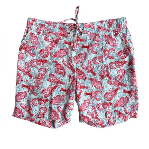 Talbots Lobster Linen Blend Shorts - Picture 1 of 4